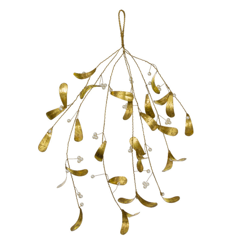 Bungalow KERST gouden mistletoe 40 cm