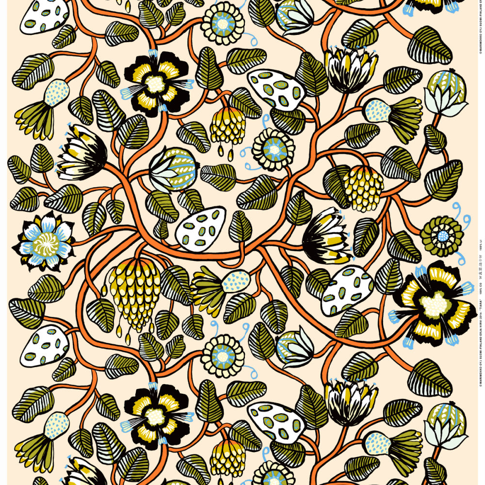 Marimekko afneembaar tafelkleed Tiara met acrylcoating | per eenheid van 50 cm