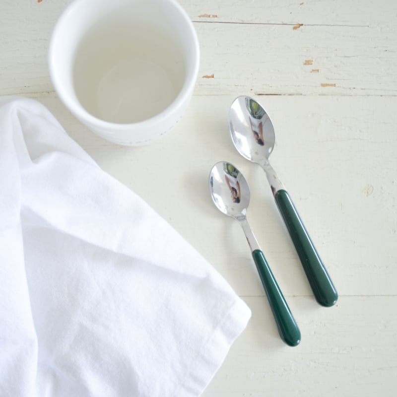 Brio donkergroen, ontbijtlepel | 18 cm
