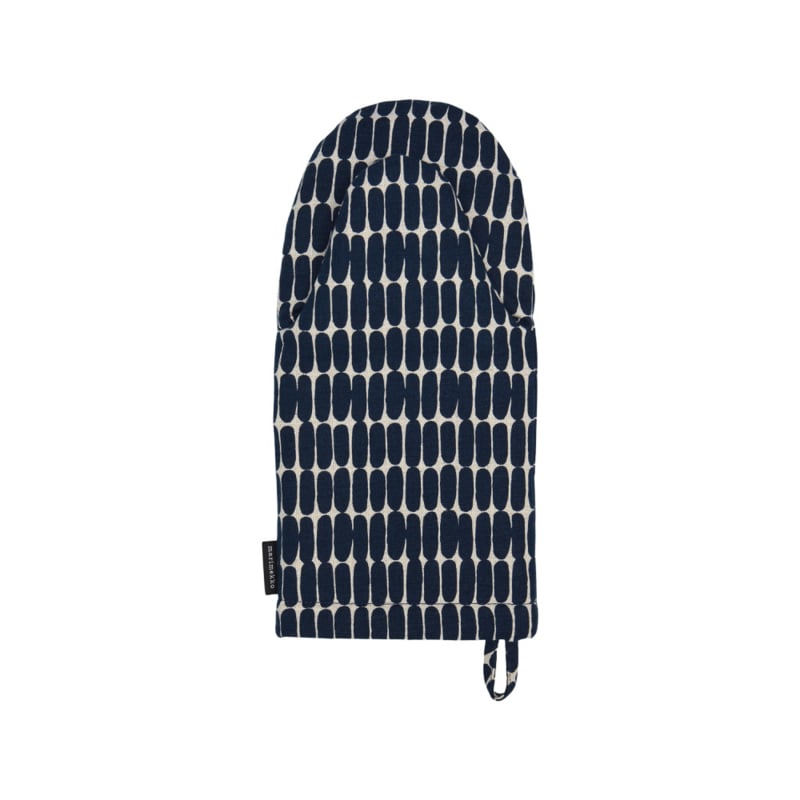 Marimekko Oven glove Alku blue linen-cotton