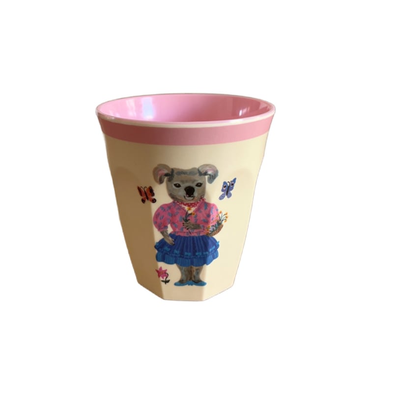 Rice * Nathalie Lété melamine dinerbord koala met blauwe rand | 27,5 cm