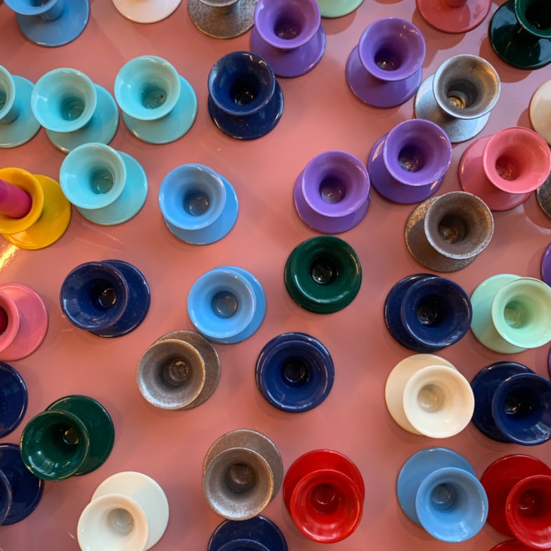 Kunstindustrien ivoor metalen kandelaartje Mini Bell voor kerstboomkaarsjes