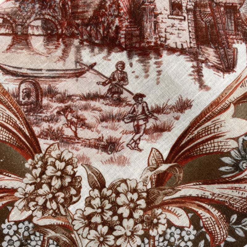 Linnen tafelloper Cottage 45 x 170 cm (met paarden, kastelen, molens etc)