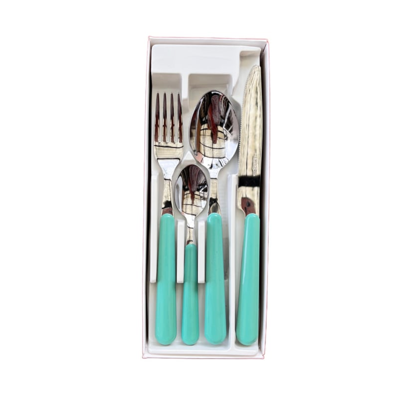 Brio mint green 24-piece cutlery set | Kleuroptafel