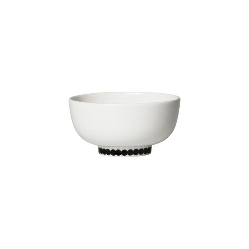 Marimekko Oiva Räsymatto bowl 3 dl white with black dots