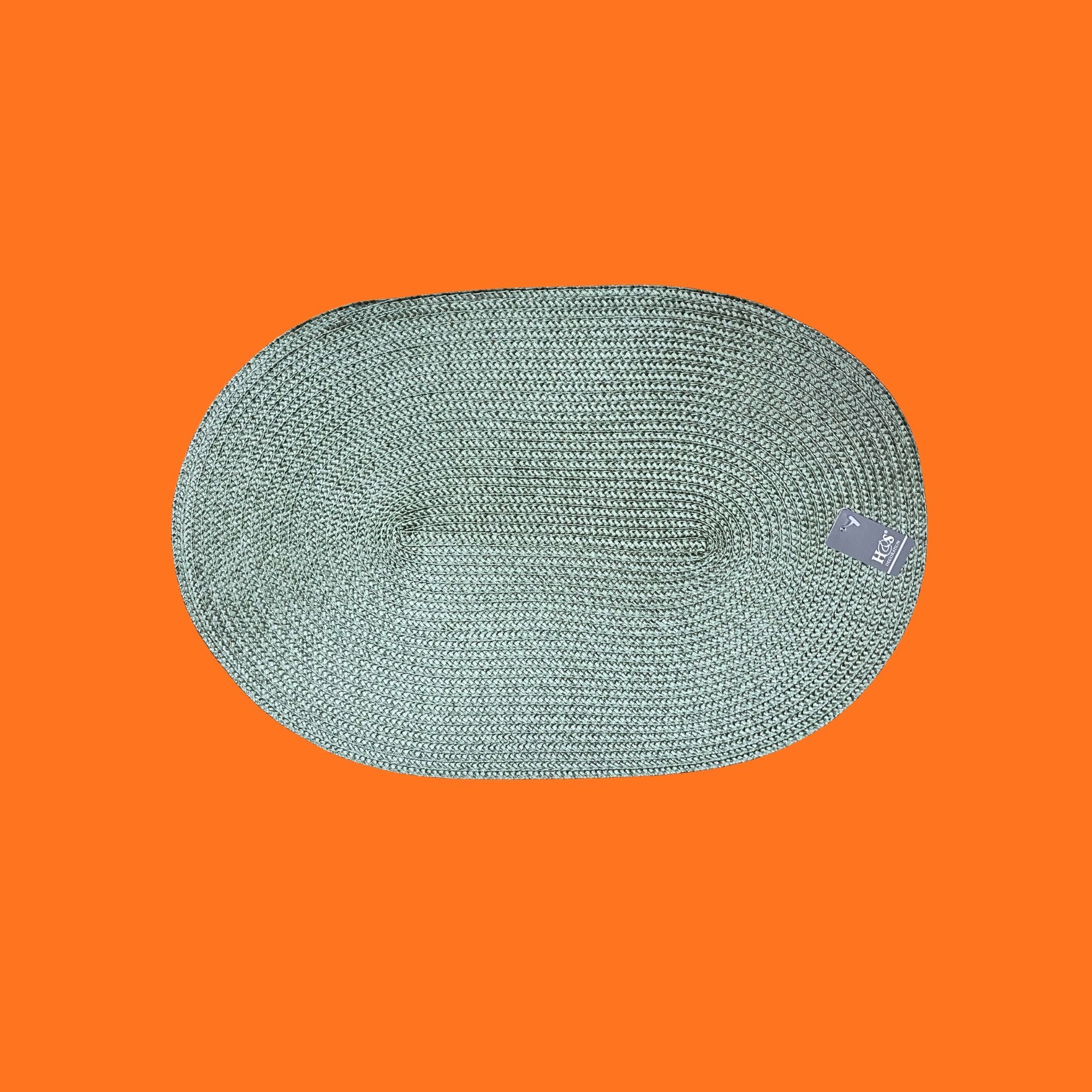 Min 75% Placemats ovaal 'faux riet'. Kies uit spierwit, grijs, zwart, saliegroen, donkergroen