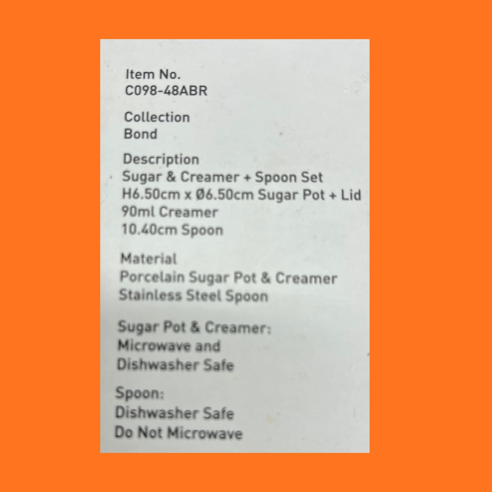 Loveramics Bond melk en suikersetje met lepeltje donkerbruin