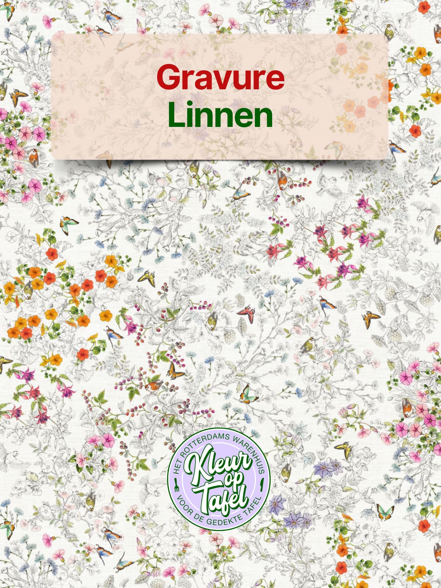 Custom-made (XL) tablecloth Jelly with underwater world, per half meter