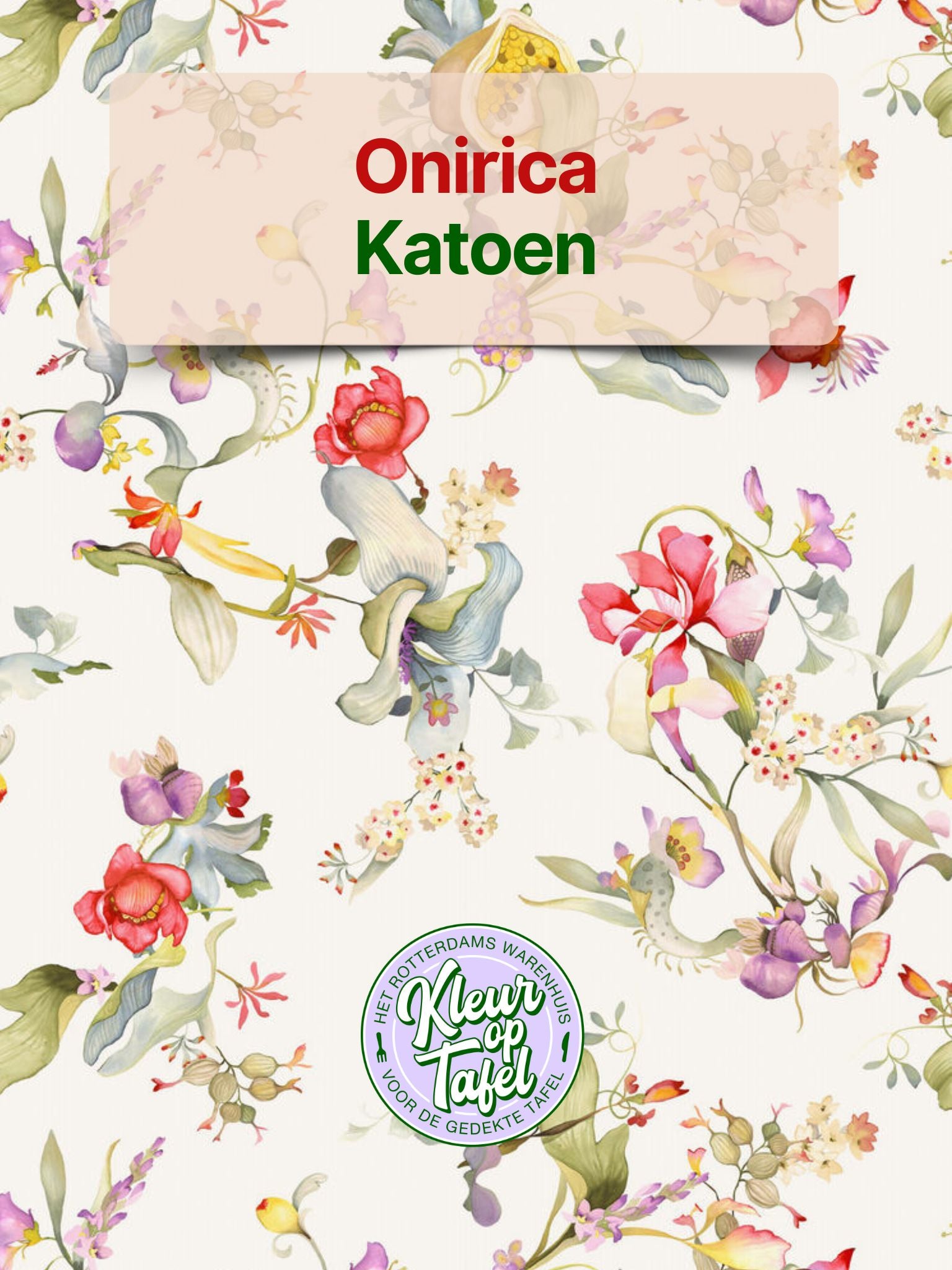 Custom-made (XL) tablecloth Jelly with underwater world, per half meter