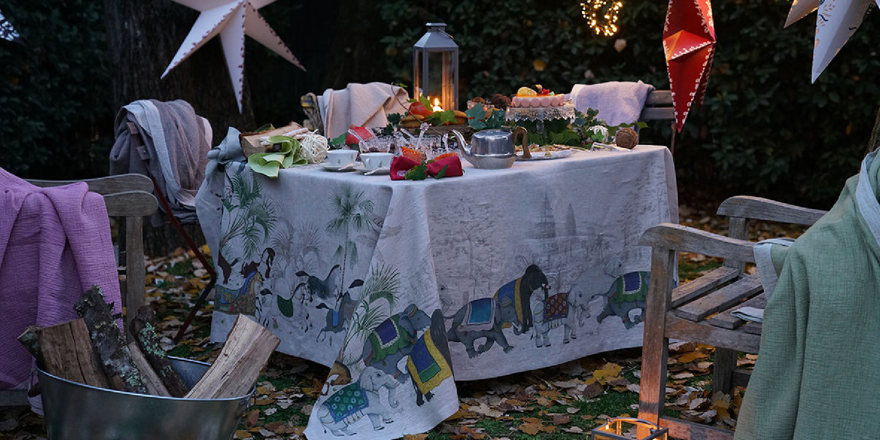 Alle tafelkleden van Tessitura Toscana Telerie bij elkaar