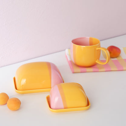 ASA Joy botervloot geel met roze groot