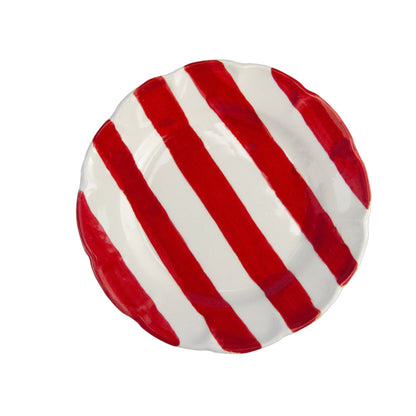 Arcucci Dolce Vita Nastro gestreept ontbijtbord of saladebord Ø 21 cm