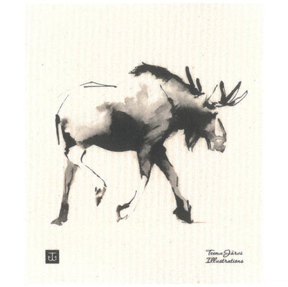 Design vaatdoek met eland, ontwerp Teemu Järvi