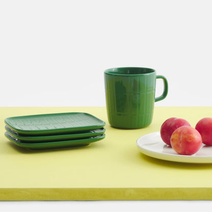 Marimekko Oiva groen Tiiliskivi rechthoekig bordje | 15*12 cm