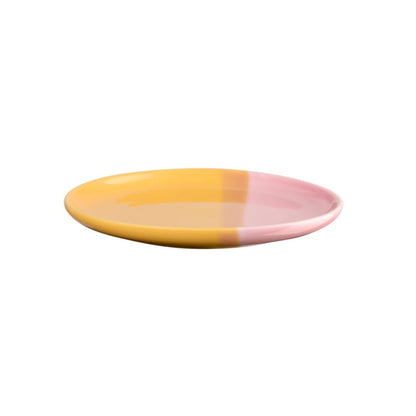 ASA Joy taartbordje of side plate passion fruit smoothy geel / roze | Ø 13 cm