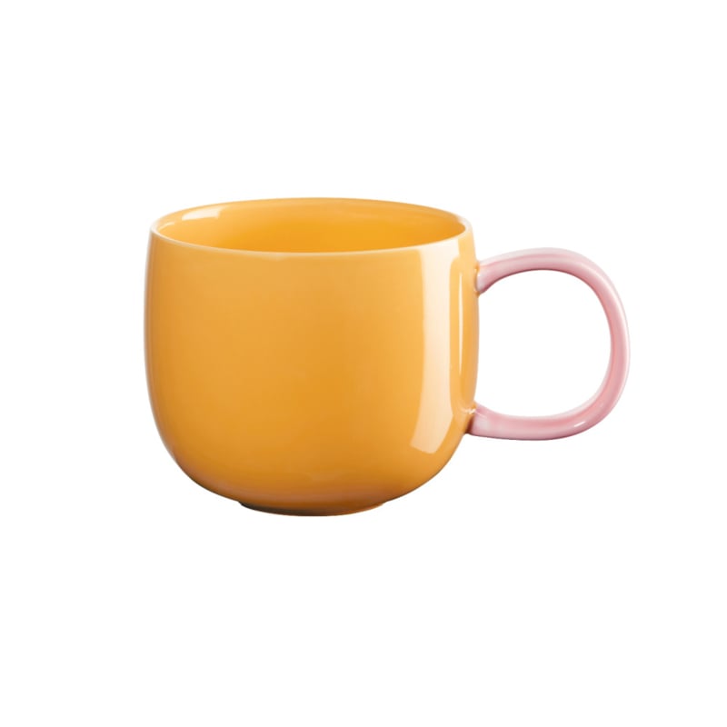 ASA Joy mok passion fruit geel met roze oor