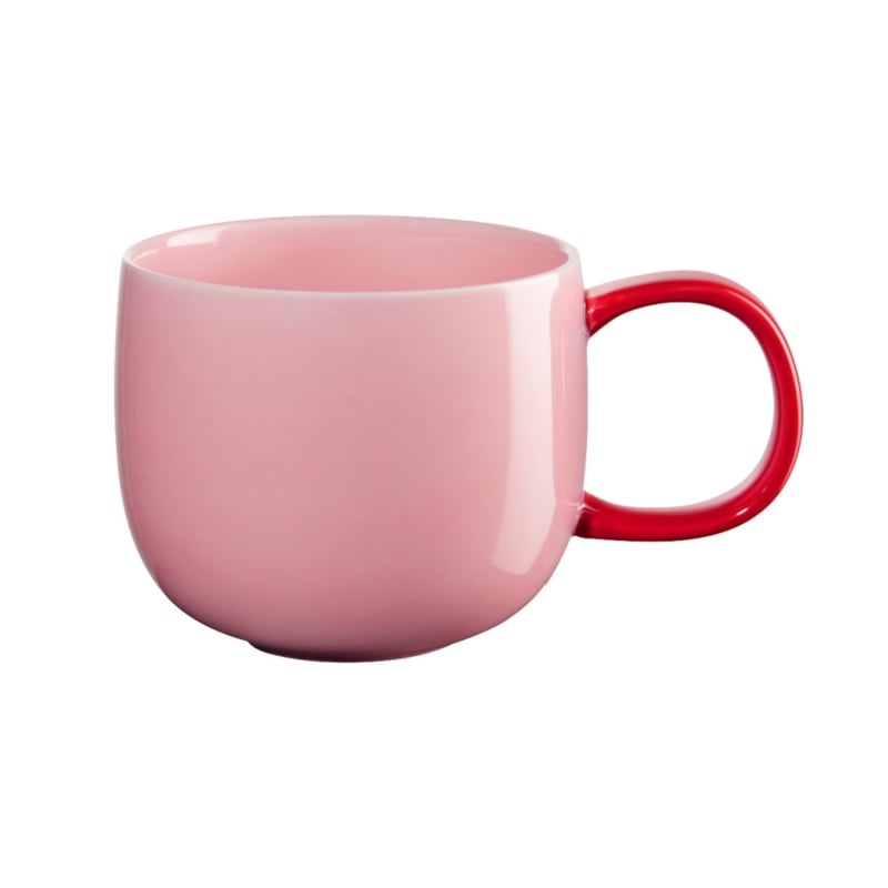 ASA Joy mok strawberry smoothy, roze met rood handvat