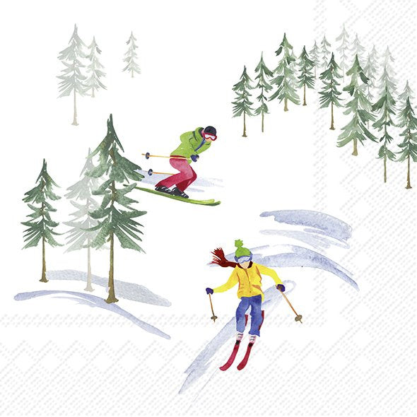 Ihr Down the slope lunch servetten 33 x 33 cm,  20 stuks