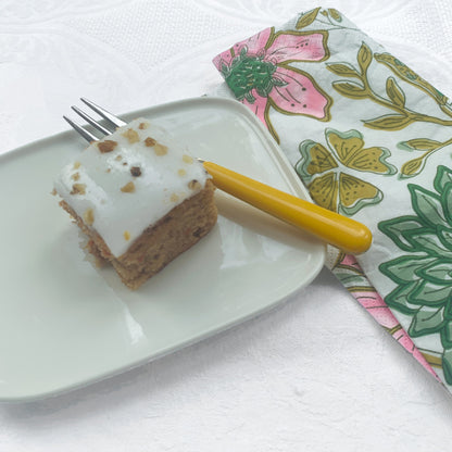 Brio dark yellow cake fork | 15 cm | Kleuroptafel