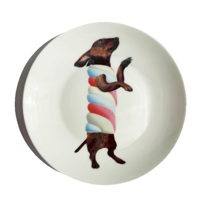 Bordy's Sweet Wieners taartbordjes, set van 6 zoete teckels Ø 18 cm