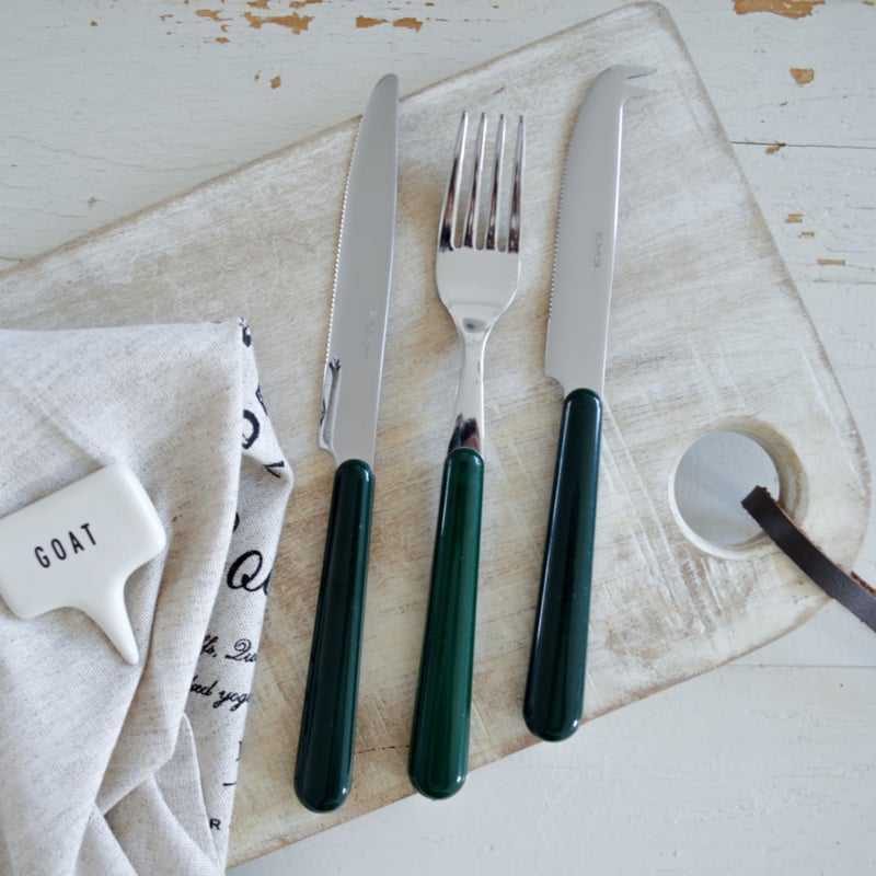 Brio donkergroen, dinermes | 22 cm