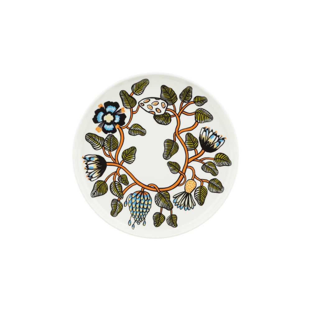 Marimekko dinerbord Oiva Tiara rankende bloemen | Ø 25 cm