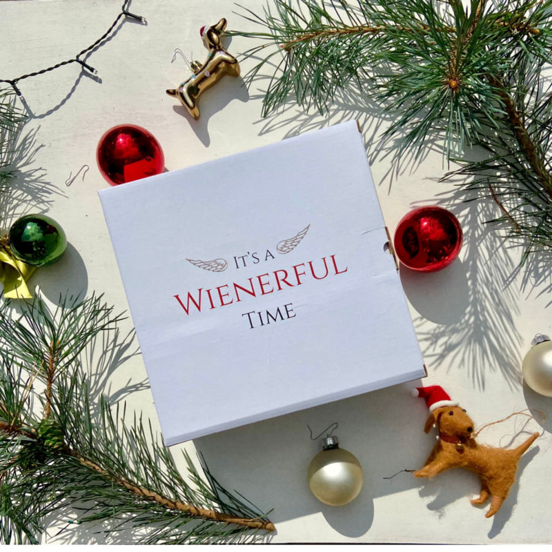 Bordy's It's a Wienerful Time ontbijtbordjes , set van 6 kerstige teckels Ø 20 cm