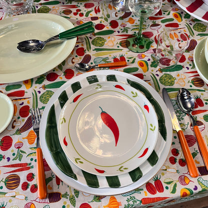 And Nook set van 4 ontbijtbordjes / saladebordjes 'Vegetables'