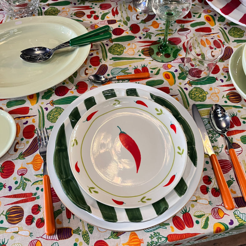 And Nook set van 4 ontbijtbordjes / saladebordjes 'Vegetables'