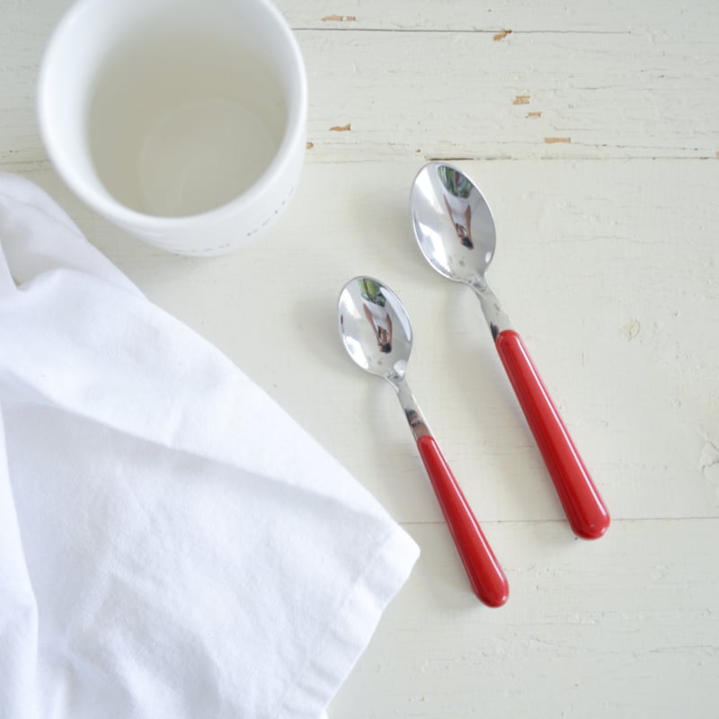 Brio rood, ontbijtlepel | 18 cm