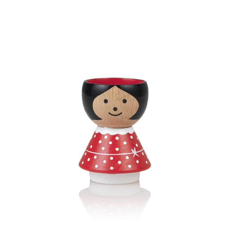 Lucie Kaas Bordfolk Eierdop Andrea, meisje met rode jurk