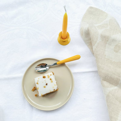 Kunstindustrien okergeel metalen kandelaartje Mini Bell voor kerstboomkaarsjes