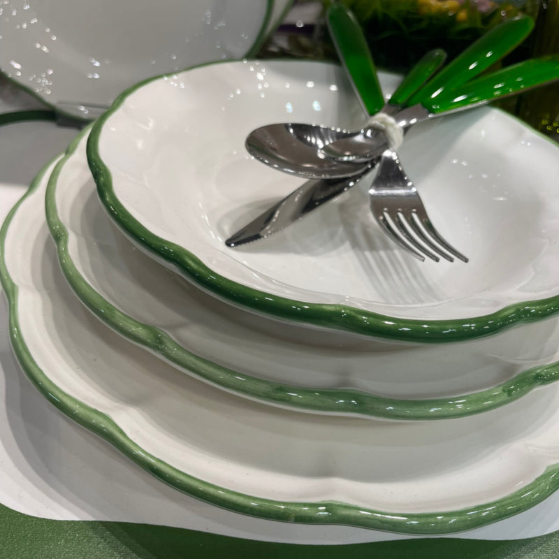 Arcucci Dolce Vita Fil onderbord of groot dinerbord Ø 29 cm met rode of groene rand