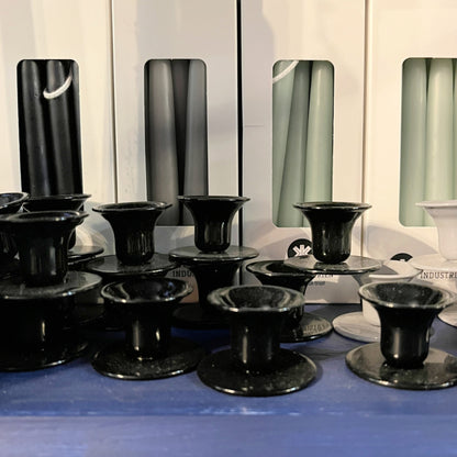 Kunstindustrien zwart metalen kandelaartje Mini Bell voor kerstboomkaarsjes