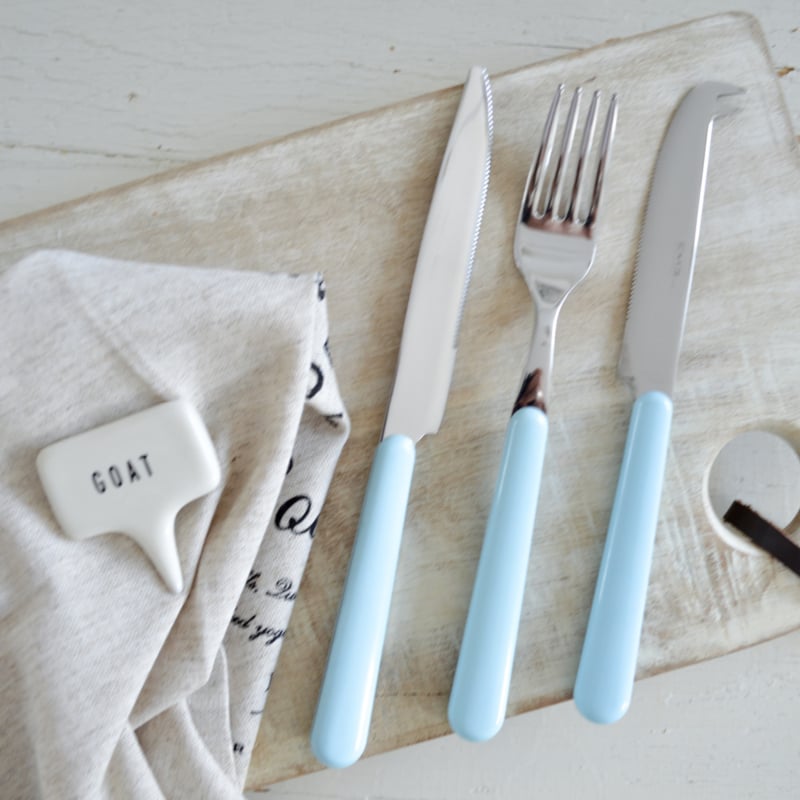 Brio lichtblauw, dinermes | 22 cm