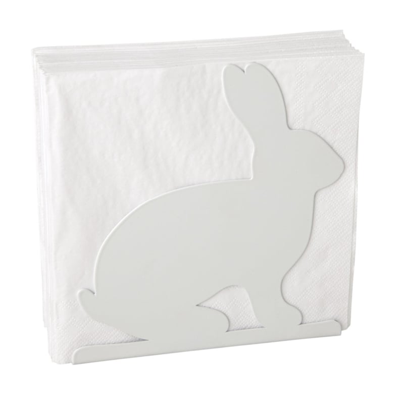 Ihr servettenhouder haas wit metaal