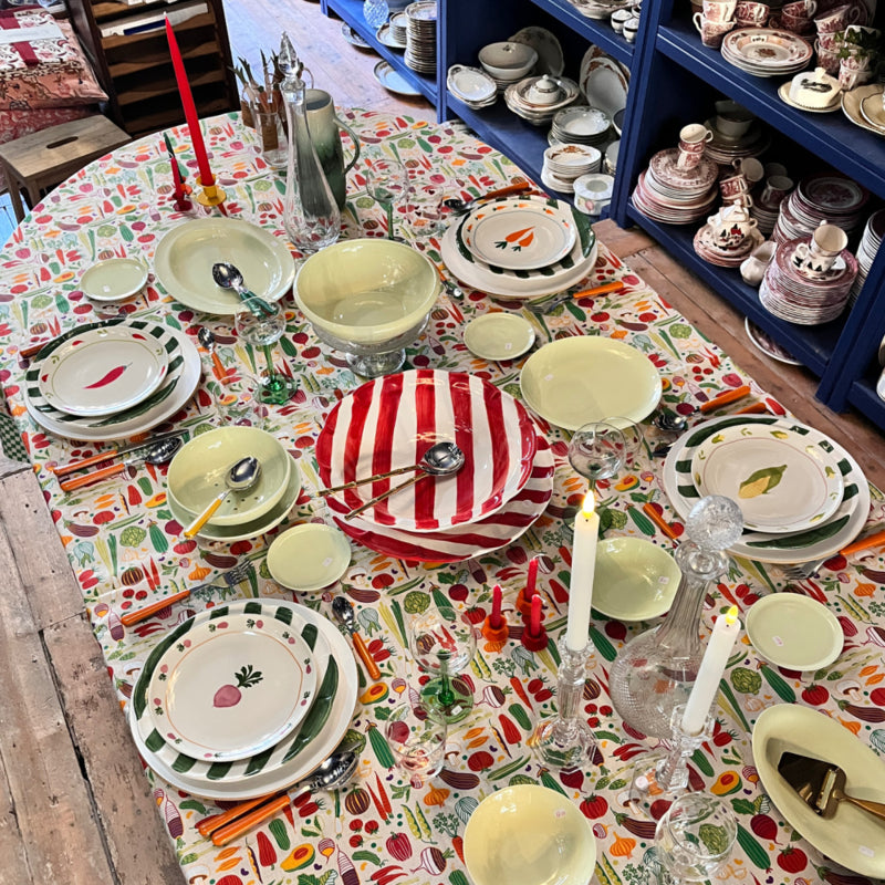 And Nook set van 4 ontbijtbordjes / saladebordjes 'Vegetables'