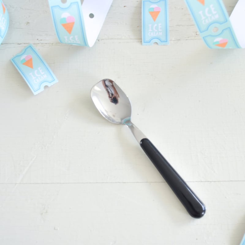 Brio zwart, ijslepeltje | 14 cm