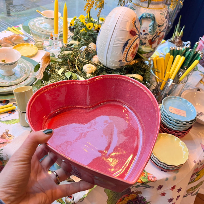 Gresnovo hartvormige ovenschaal  zachtrood (rouge cendré)