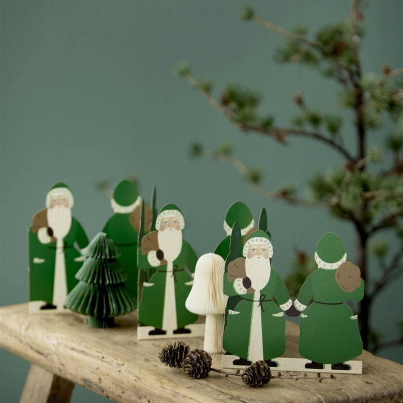 Bungalow KERST tafelslinger kerstmannetjes 70 cm