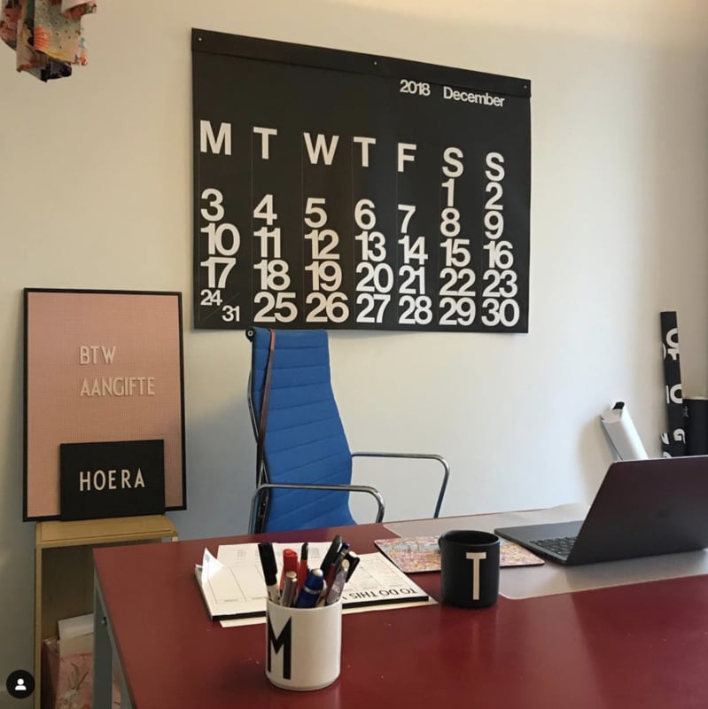 Stendig kalender 2026 | Kleuroptafel