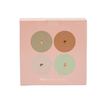 And Nook set van 4 ontbijtbordjes 'Forest'
