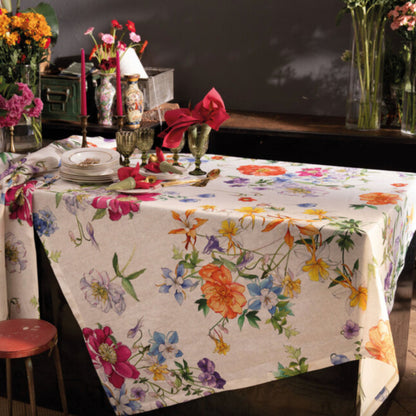 Tafelkleed of loper Antea met gemengde bloemen, kies je formaat