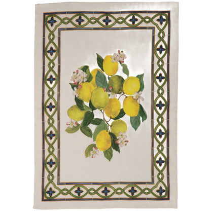 Linnen theedoek Etruscan Garden Citroenen | 50 x 70 cm