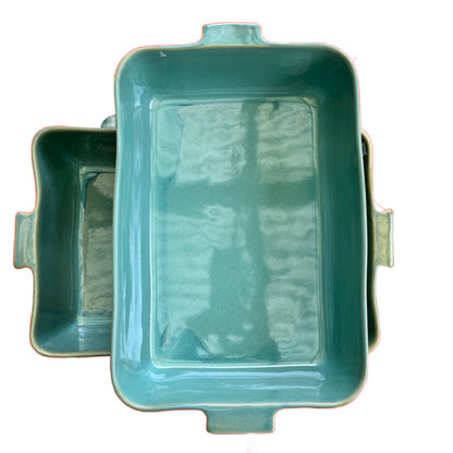 Gresnovo rechthoekige ovenschalen zachtgroen (émeraude bleue) | Klein, Medium, Groot