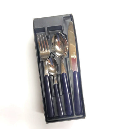 Brio donkerblauw, 24-delige bestekset (kleurcode 2)