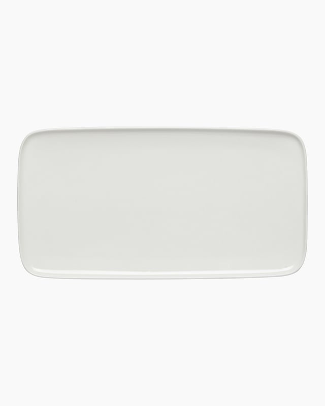 Marimekko Oiva Wit rechthoekige cakeschaal 16 x 30  cm