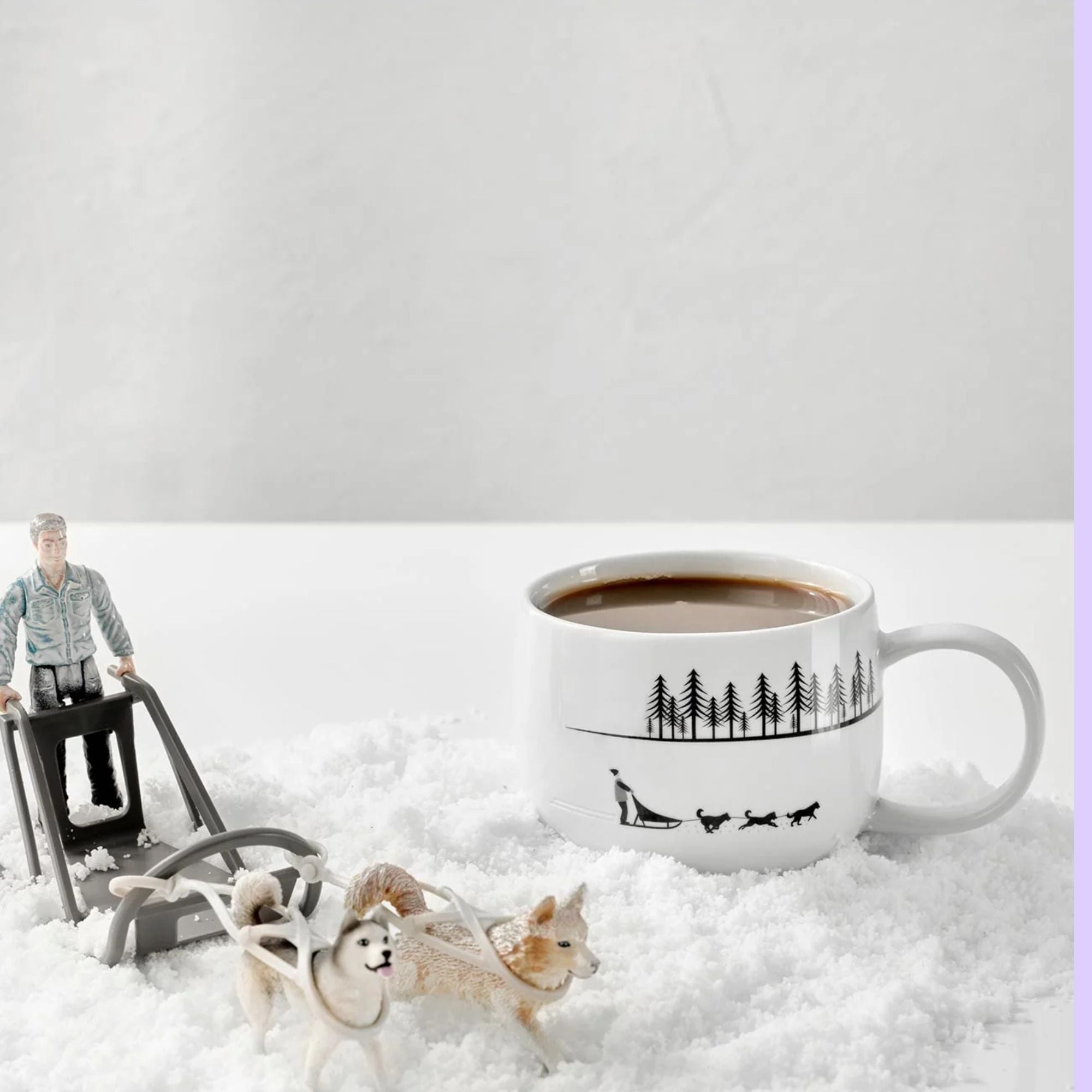 ASA Snow Tracks porseleinen beker sledehonden en sporen in de sneeuw