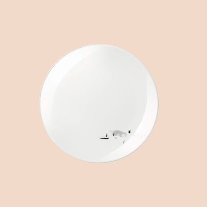 ASA Snow Tracks porseleinen ontbijtbordje Noordpool met ijsberen en sporen in de sneeuw