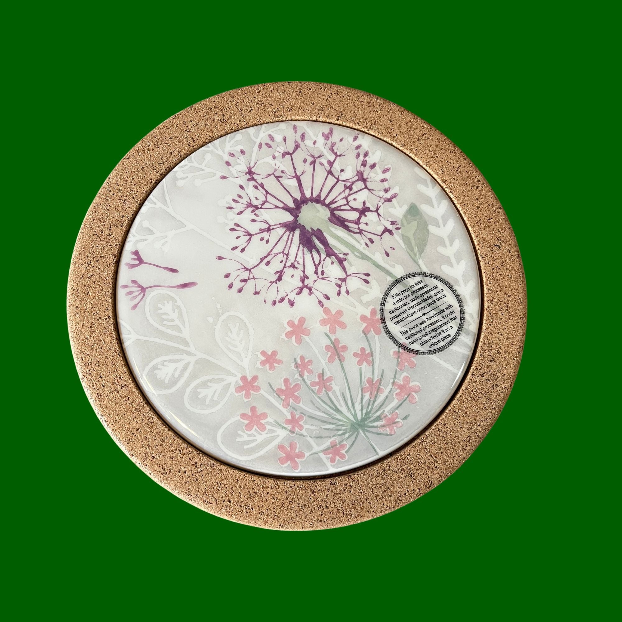 Min 50% Bloom servies onderzetter Allium met kurk |  Ø20,5 cm